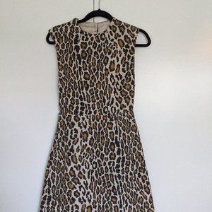 Leopard print mini dress